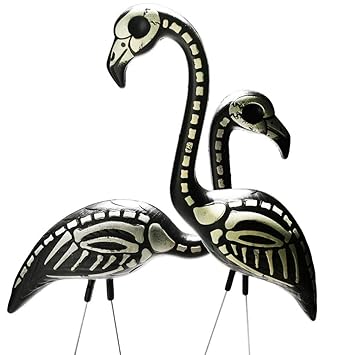 Amazon Com Smyfone 2 Halloween Skeleton Yard Flamingos Lawn Decor