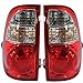 2005-2006 Toyota Tundra Pickup Truck Standard Bed (without double cab or step-side bed) Taillight Taillamp Rear Brake Tail Light Lamp Pair Set Right Passenger AND Left Driver Side (05 06)