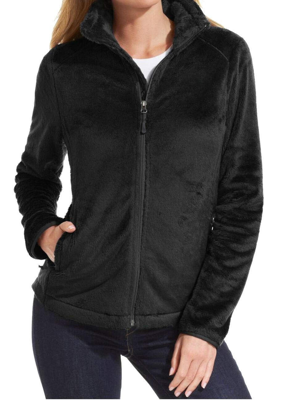 Womens Real SuperSoft N Fluffy Fuzzy Fleece Jacket XS S M L XL 2XL