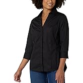 Riders by Lee Indigo Women's Bella Easy Care Quarter Sleeve Woven Shirt