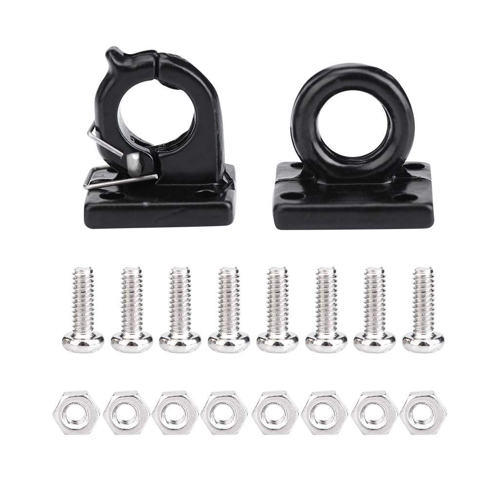 Dilwe RC Car Trailer Buckle, 2 Pcs Simulation Trailer Tow Lock Shackle Bracket Set for Axial SCX10 CC01 D90 D110 TF2 RC Car