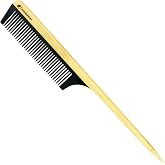 Bamboo Rat Tail Comb, Fine Tooth Comb for Sectioning, for Teasing&amp;Braiding | Fine Tooth Hair Comb for Styling, Anti-Static &amp; Durable Bakelite &ndash; Teasing, Parting &amp; SectioningComb for Women, Men &amp; Kids