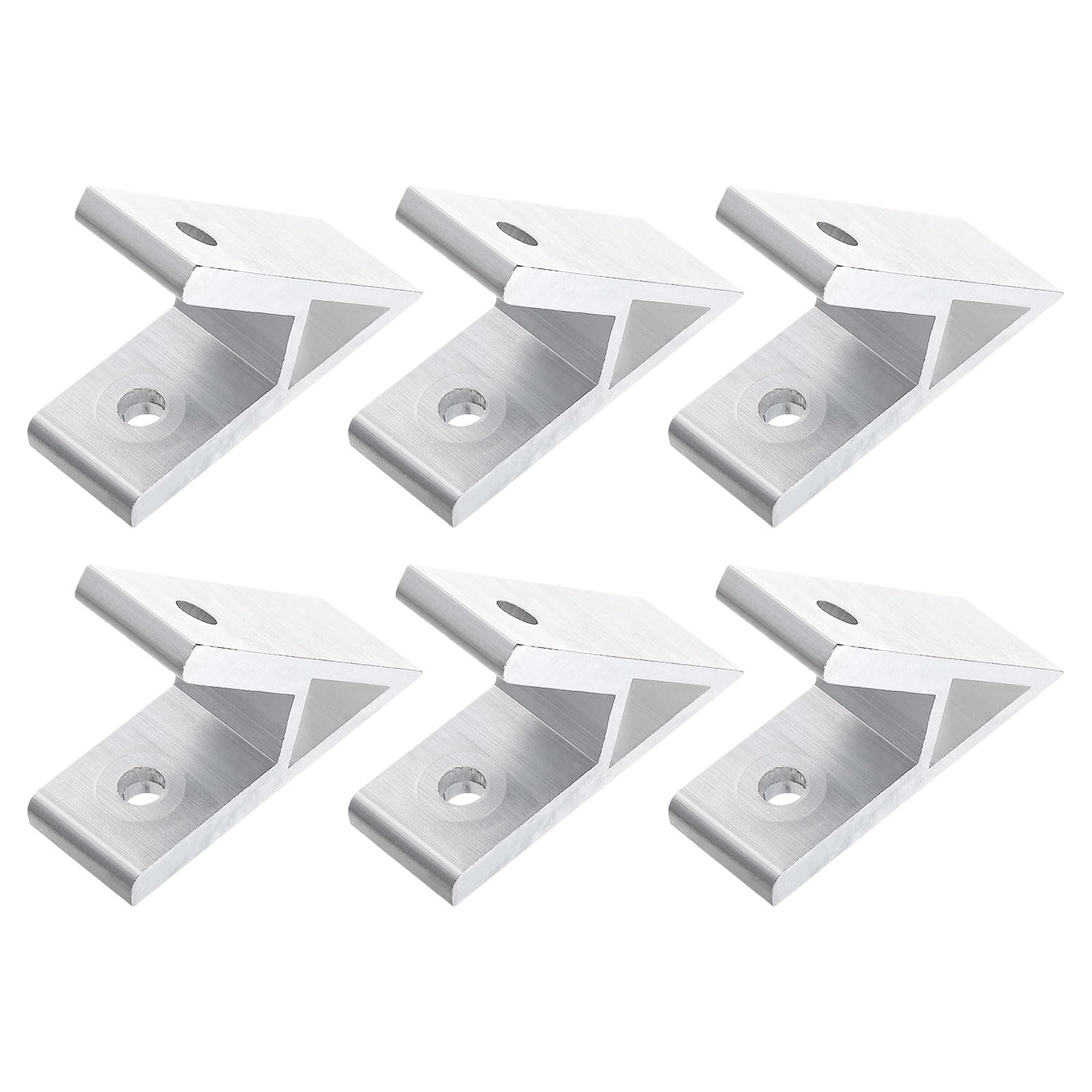 uxcell 6Pcs 45 Degree Angle Aluminum Profile Corner Brackets, Corner Brace Joint Connectors for 3030 Series (Silver Tone)