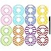 Caydo 16 Pieces Colorful Baby Boy Girl Closet Dividers Clothing Rack Size Dividers with Marker Pen