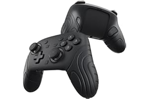PlayVital for Nintendo Switch 2 Pro Controller Silicone Cover – Samurai Edition Protective Skin Case for Switch 2 Pro Controller with Back Button Caps & Thumb Grips & Stickers, Shockproof - Black