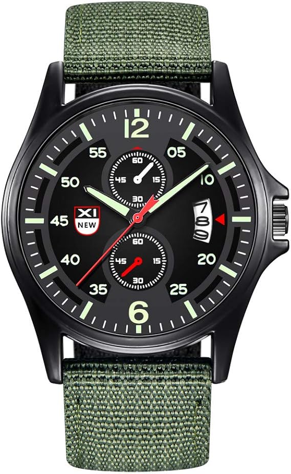 Amazon 腕時計メンズ Hodarey ミリタリーナイロン防水日付クォーツアナログ陸軍メンズクォーツ腕時計 人気 安い 仕事 通勤 腕時計 気質 魅力 ビジネス腕時計 日常用 ウォッチ 誕生日 恋 人 友人 プレゼット 147 メンズ腕時計 腕時計 通販