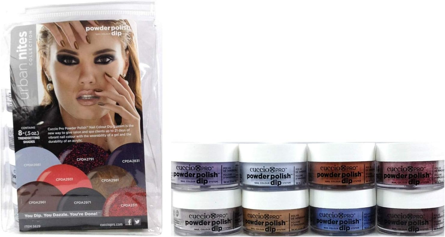 Cuccio Urban Nites Collection Nail Colour Dip System Dipping Powder Kit
