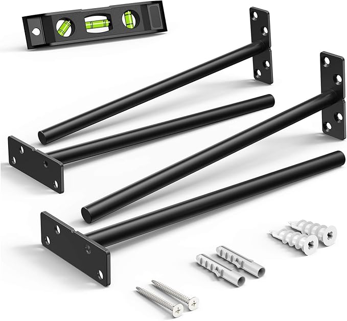 Heavy Duty Floating Shelf Brackets, 10" Hidden Shelf Brackets for