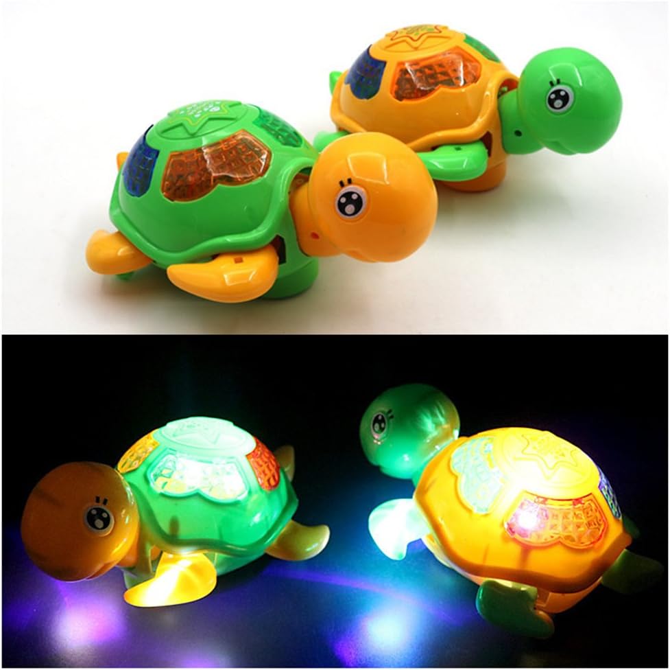 360 Grad Drehung elektrische Schildkröte Spielzeug mit LED blinkt und