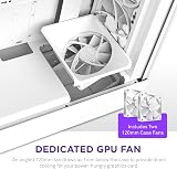 NZXT H5 Flow ATX Mid Tower Case Front USB Type-C White view 3