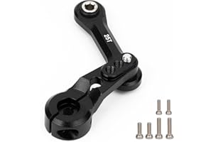 MOSHNOLY Aluminum Tie Rod&25T Steering Servo Horn for Arrma 1/8 6S Typhon/Kraton/Talion/Outcast/Notorious,1/7 Limitless/Infraction/Mojave 6S Blx Upgrades Fixed Link Steering 25t Servo Arm AR340061 AR330230