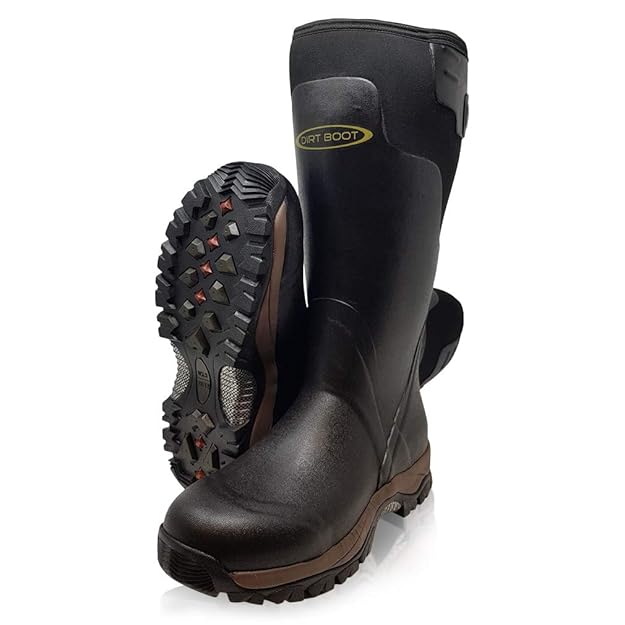 Dirt Boot NEOPRENE RUBBER WELLINGTON MUCK BOOT PRO SPORT BLACK