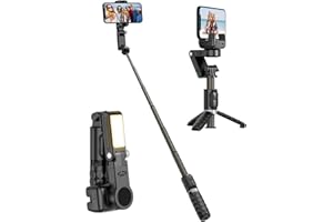 GDSZDDXX Extendable 2-Axis Gimble Stabilizer for Smartphone, Upgrade Selfie Stick Tripod for iPhone with Remote, Face Tracking Tripod for iPhone 15/14/13/12 Pro Max/Android/Huawei/Samsung