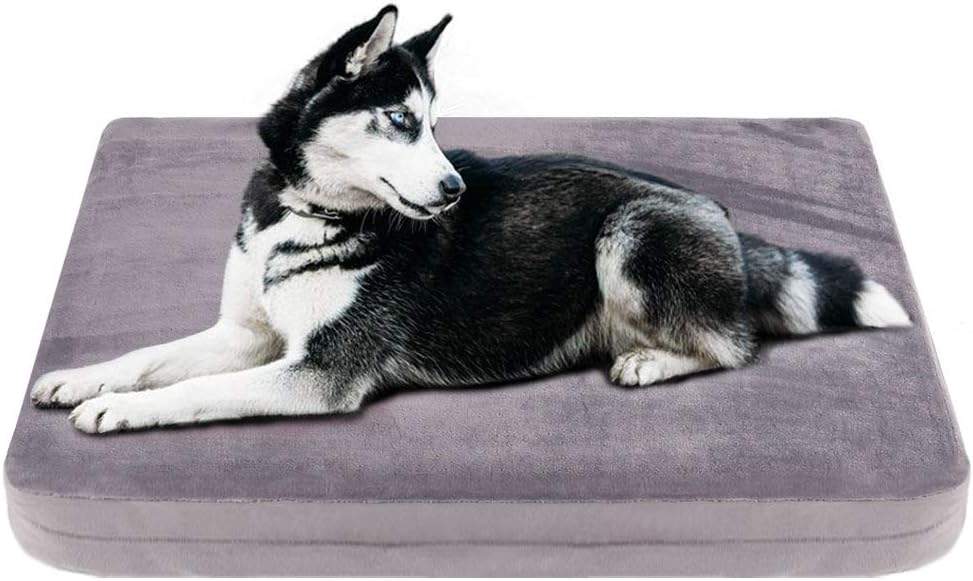 JoicyCo Dog Bed Crate Mat Pad Pet Beds Orthopedic Foam Dog Mats Cushion Washable Anti-Slip Mattress with Removable Cover