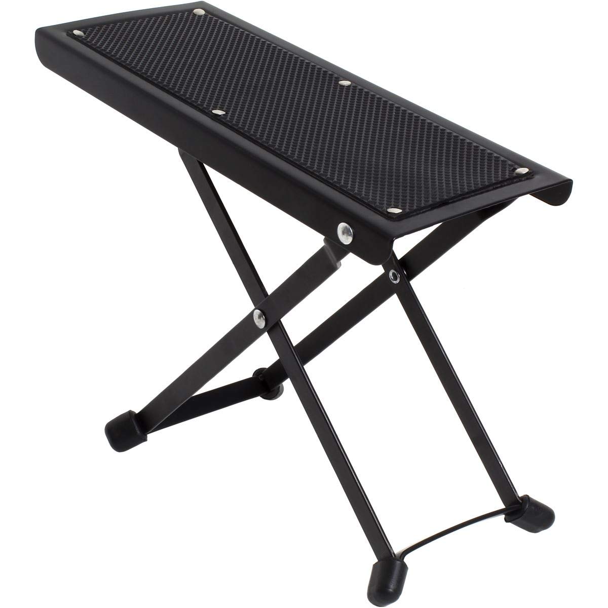 iGadgitz Xtra U6987 - Guitar Foot Rest Stand, Footstool, Folding, Adjustable, Durable - Black
