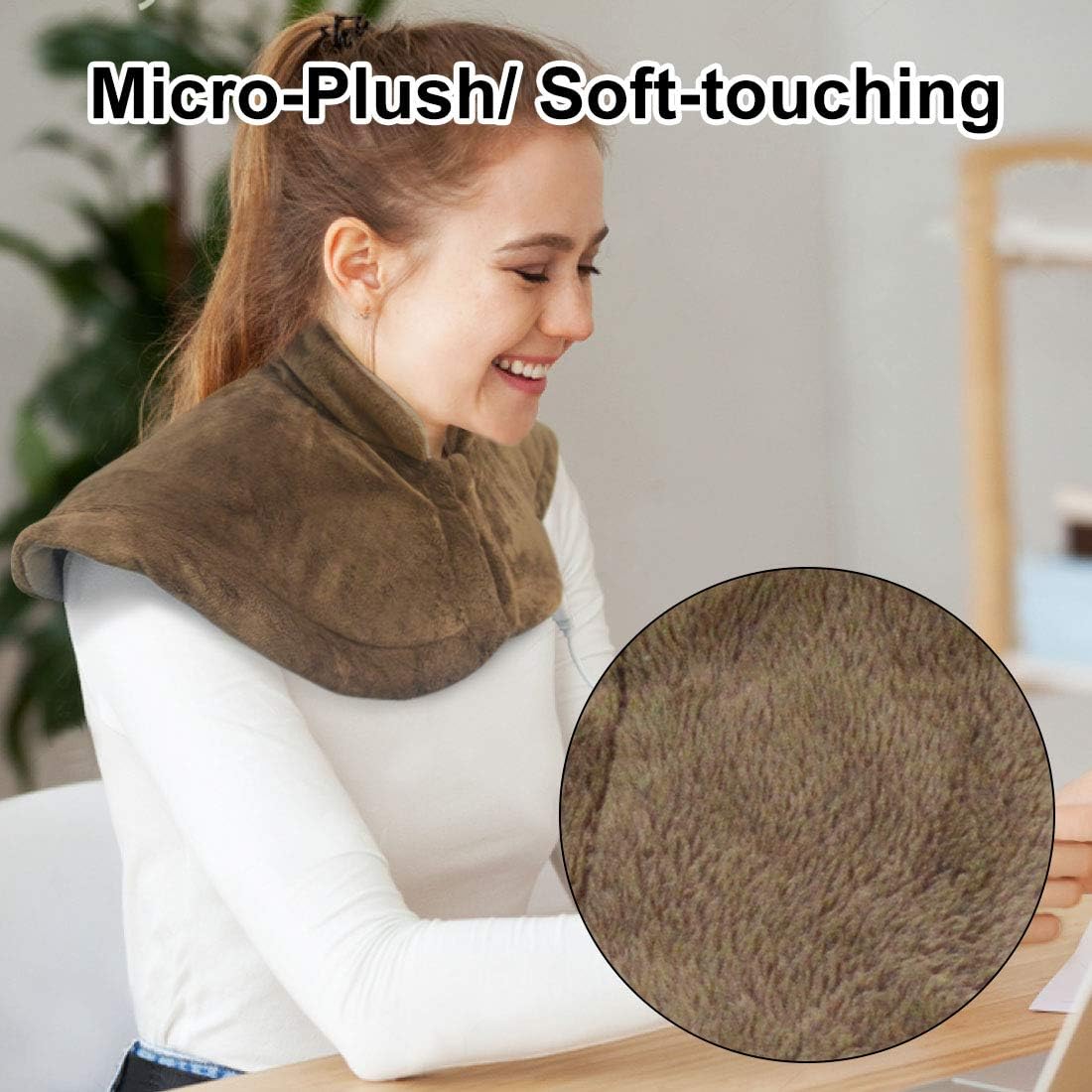 Heating Pad Fast-Heating Technology for Back/Waist/Abdomen/Shoulder/Neck Pain and Cramps Relief - Moist and Dry Heat Therapy with Auto-Off Hot Heated Pad by GOQOTOMO-HW-PJ: Health & Personal Care