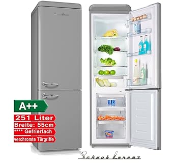 Schaub Lorenz sl250g Retro Nevera y congelador Combinación gris ...