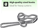 H&S Curtain Hooks Metal 100pcs Curtain Header Tape Drapery Hooks 3 cm view 2