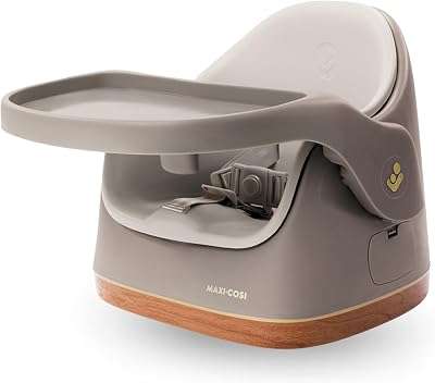 Jay 2 en 1, Rehausseur Chaise Enfant, 6 mois - 3 ans, 9-15 kg, Rehausseur Chaise Bébé Portable, Tablette Réglable, Facile à Nettoyer, Design Compact, Spacieux, Elegance Beige