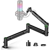 Microphone Arm,Aokeo AK-58i Desk Low Profile Mic Boom Arm Stand,Suitable For Blue Yeti,Snowball iCE,HyperX QuadCast,SoloCast,Elgato Wave,Etc