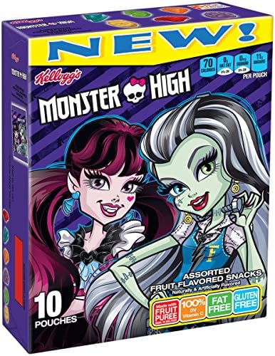 Kellogg's Monster's High Fruit Flavored Snacks, 10 Count, 8 Ounce