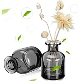 Cabilock 2Pcs Refillable Reed Diffuser Empty Bottles Cylindrical Aroma Diffuser Jars Reusable Glass Essential Oil Holders for Home Office Car Home Fragrance Decor