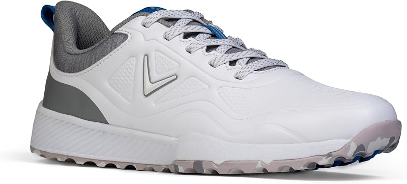 Callaway GTX Waterproof Spikeless Golf Shoes White Blue UK 9