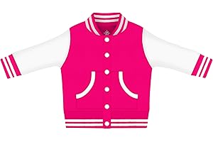 Creative Knitwear College Baby Varsity Bomber Jacket Lightweight - Multiple Colors, Unisex, (0 Months - 8 Years)