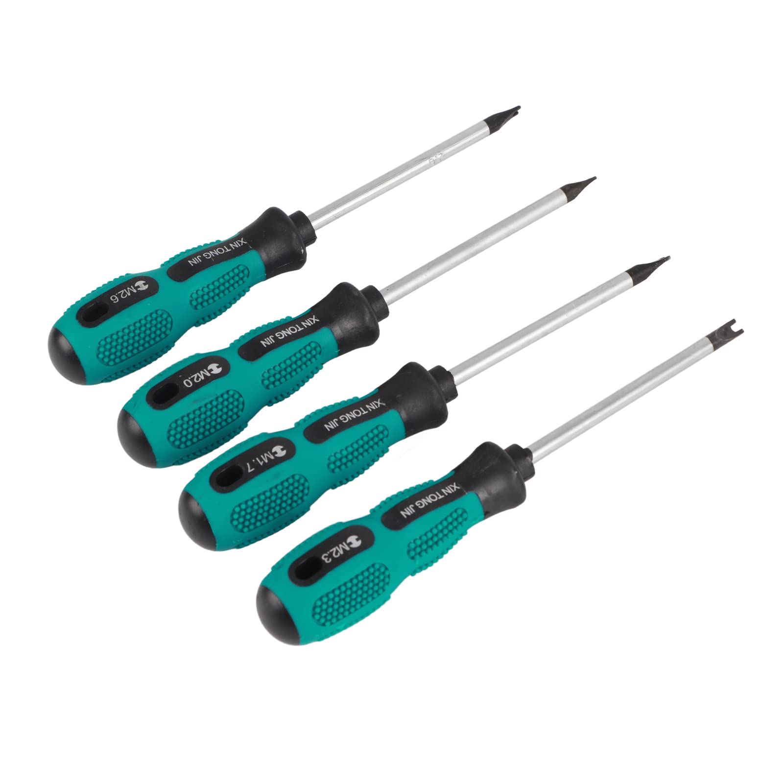 4Pcs U-Type Screwdriver, M1.7/M2.0/M2.3/M2.6 Chrome Vanadium Steel + PP U Fork Type Magnetic Screw Driver CRV Multifunctional Hand Tool Screwdriver Set