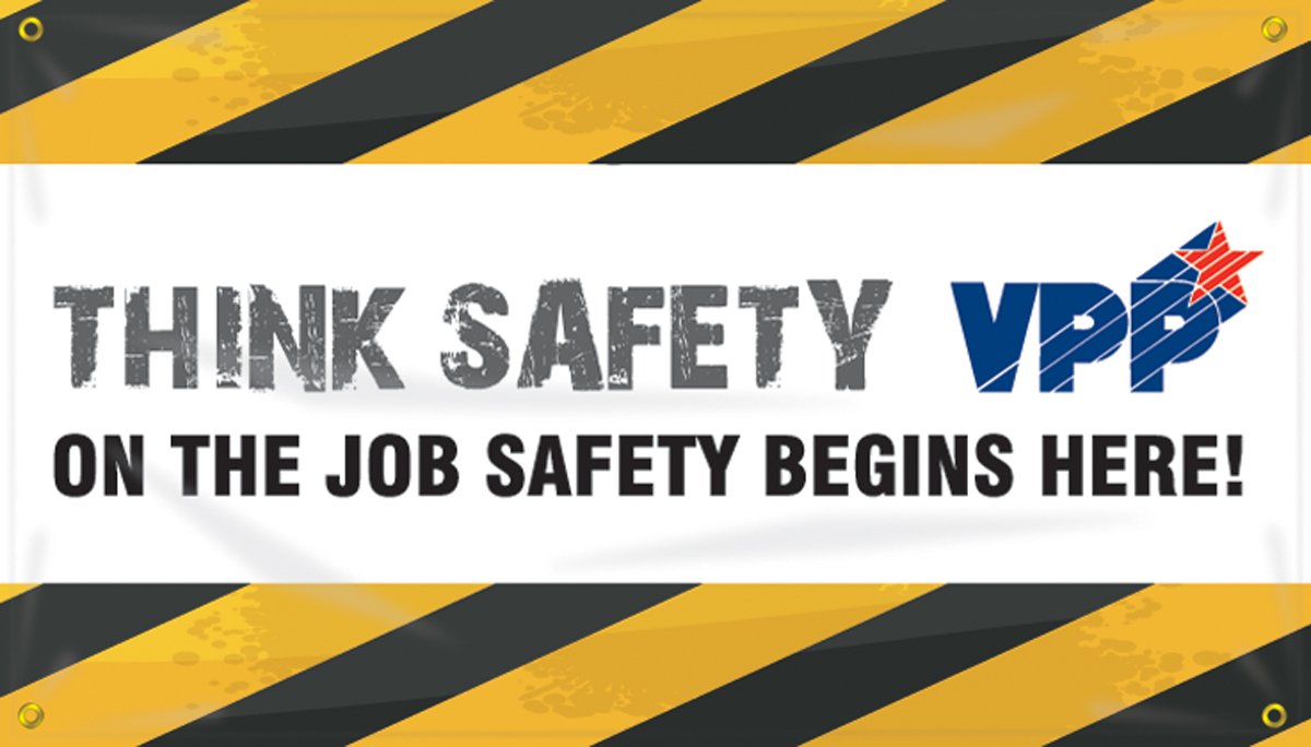 Accuform Mbr478 Motivational Vpp Safety Banner Legend Think