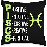 Pisces Zodiac Sign Star Astrology Birthday Horoscope Throw Pillow
