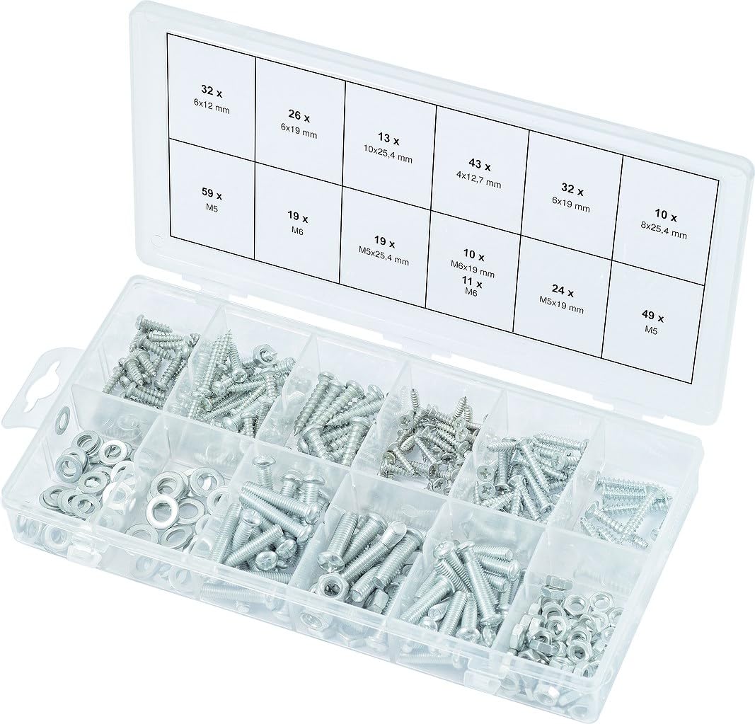 KS Tools 970.0500 Self-tapping/wooden/machine screws assortment, 347 pcs