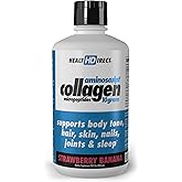 HEALTH DIRECT – AminoSculpt Liquid Collagen Micropeptides – 28 FL Oz – 28 Servings – 10 Grams of Premium Medical-Grade Liquid Collagen for Women – Strawberry Banana