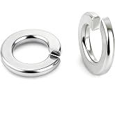 MewuDecor 1/4" Lock Washer Spring Lock Washer, Stainless Steel 18-8 (304), 100 PCS