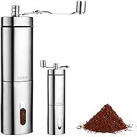DEKOHM Coffee Grinder Manual, Hand Coffee Grinders with Adjustable Setting, Conical Ceramic Burr Coffee Grinder…