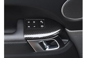 AUTOBRO for Range Rover Sport 2014-2020, ABS Plastic Child Safety Lock Button Frame Cover (with Seat Memory Button Frame)