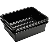 Rubbermaid Commercial Products FG335100BRN 7 1/8-Gallon Brown Undivided Bus/Utility Box