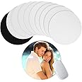 Nipichsha Sublimation Blank Mouse Pad, 10 pcs White Round Rubber Mouse Mat for DIY Crafts Sublimation Heat Transfer Press Printing Vinyl Projects Supplies, Blanks Mousepad in Bulk, 7.87 x 7.87 inch