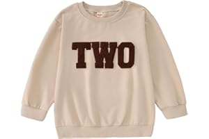 GLIGLITTR Birthday Sweatshirt for Toddler Baby Boy Girls 1st 2nd 3rd 4th 5th 6th 7th Embroidery Shirts Tops Bday Party Outfit