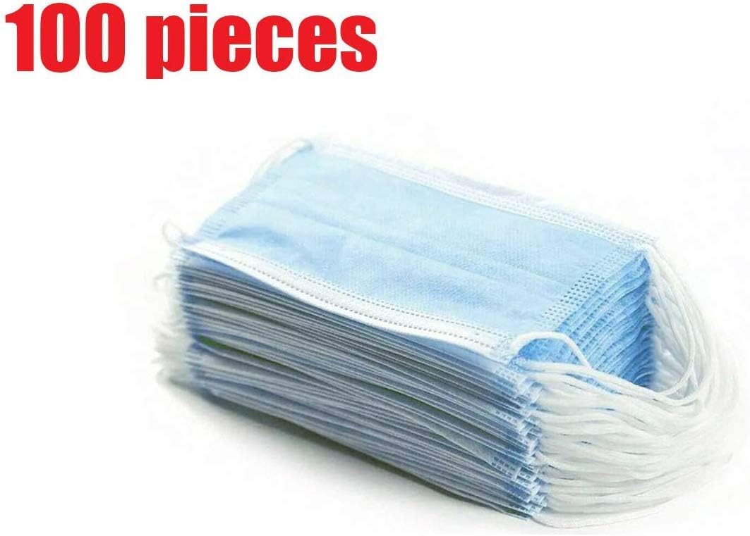 Disposable Face Masks with Elastic Ear Loop 3 Ply Breathable and Comfortable for Blocking Dust Air Pollution Protection Pack of 150