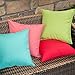 MIULEE Pack of 2 Decorative Outdoor Waterproof Pillow Covers Square Garden Cushion Sham Throw Pillowcase Summer Shell for Patio Tent Couch 18x18 Inch Light Green