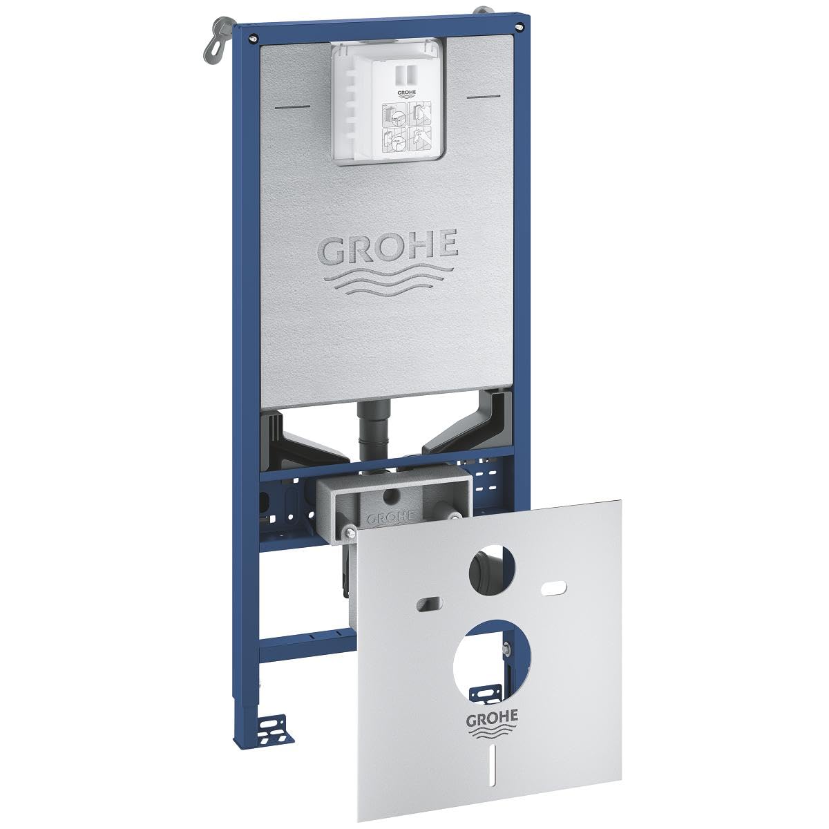GROHE Rapid SLX 3-in-1 Set, Installation System (113M) for Wall-Hung Toilet with Universal Cistern, Flow Manager, Electric Socket, Wall Brackets and Noise Protection 39598000