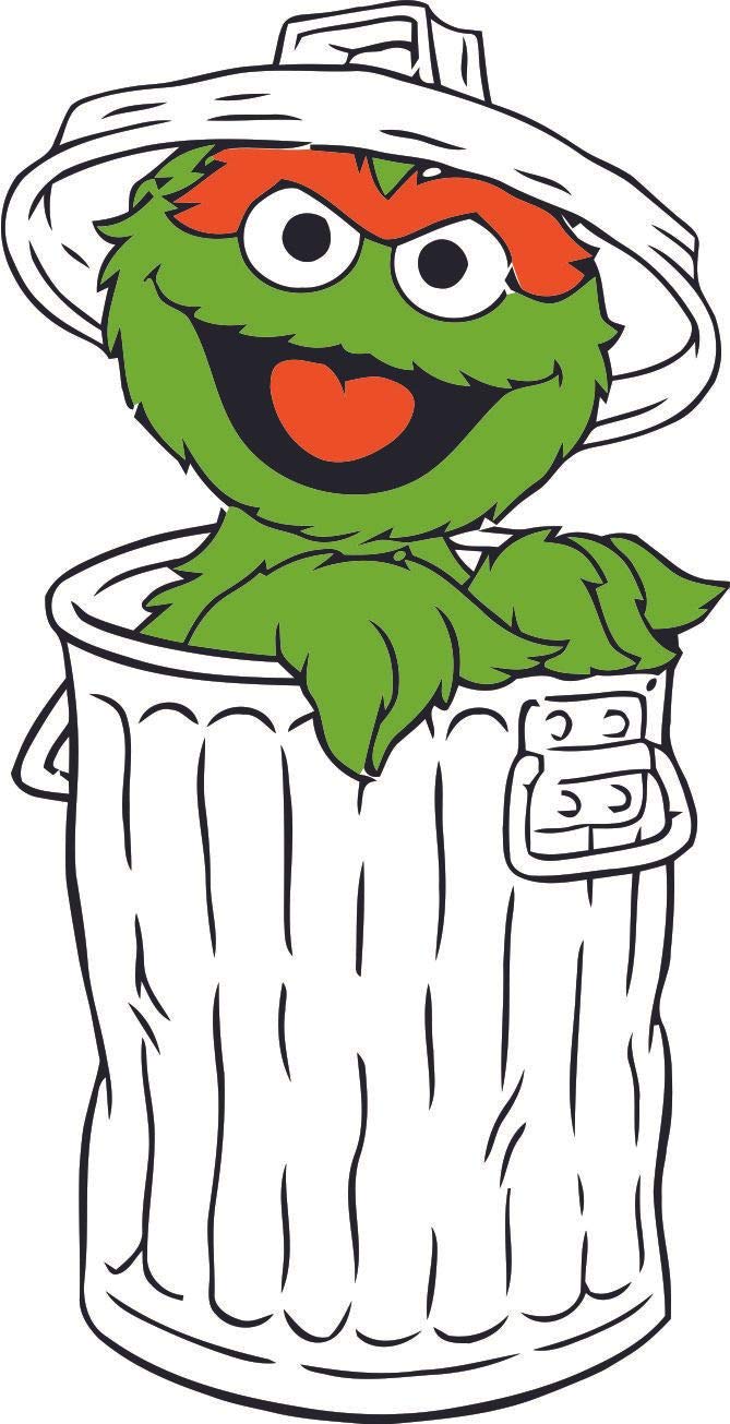 Amazon Com Cookie Monster Trash Sesame Street Decors Wall Sticker