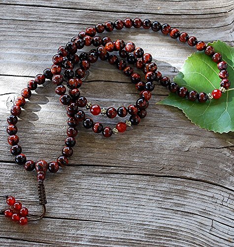 Red Tiger's Eye Mala Beads