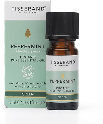 Tisserand Peppermint Organic Essential Oil 9ml Natural Vegan Diffuser