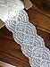 LaceRealm 3 Inch Wide×10 Yards Stretch Floral Pattern Lace Ribbon Trim Lace for Headbands Garters & Crafts 5508 (White)
