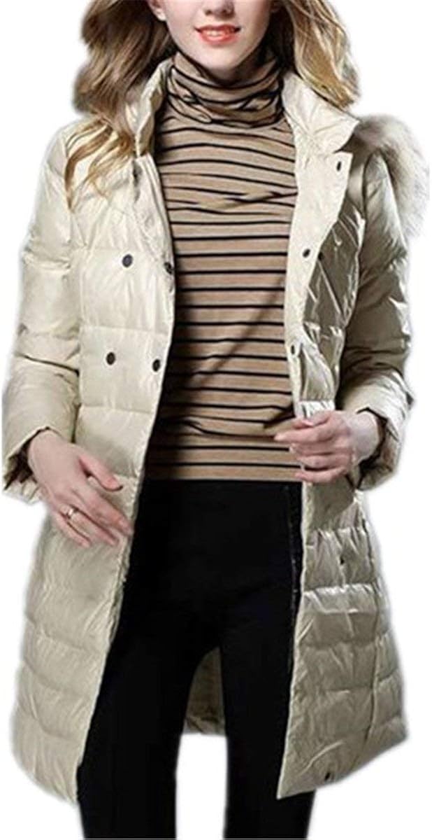 Cappotti Donna Lunga Invernali Giacca Trapuntata con Cappuccio in