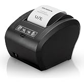 MUNBYN Thermal Receipt Printer ITPP047 80mm USB Ethernet POS Auto Cutter | Compatible with Windows Mac Chromebook Linux and cash drawer, high-speed auto-cutter with wall mount and ESC POS(Black)