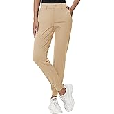 MIVEI Women's Stretch Golf Joggers Pants - Tapered Athletic Casual Work Dress Travel Sweatpants with Zipper Pockets UP50