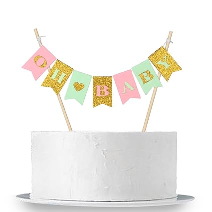 Amazon Com Innoru Oh Baby Cake Topper Handmade Boy And Girl Baby